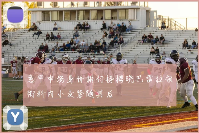 意甲中场身价排行榜揭晓巴雷拉领衔科内小麦紧随其后